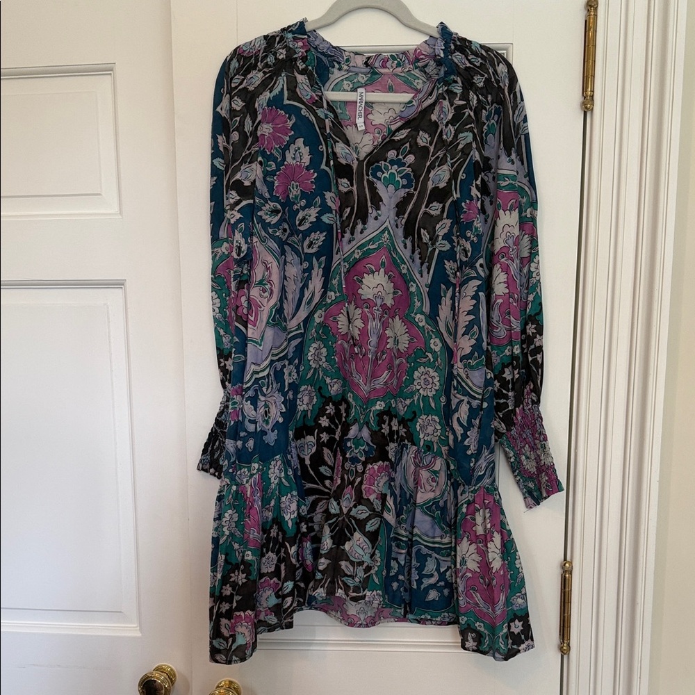 Vibrant Floral Long Sleeve Dress